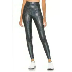 Koral by Ilana Kugel Womens Shimmer Ankle Leggings High Rise Elastic Waist XS
